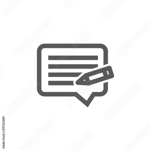 Feedback icon on white background