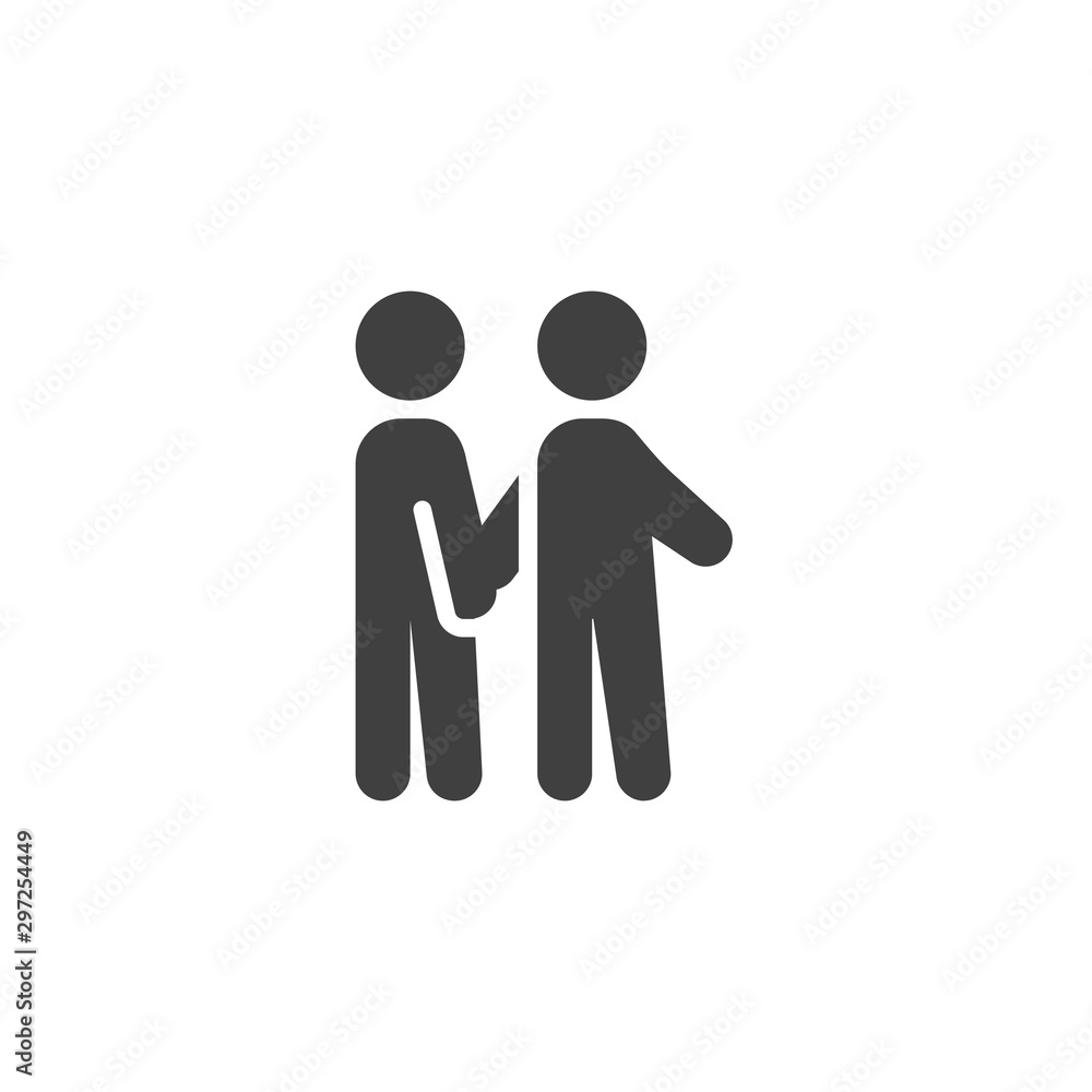 Walking gays vector icon. filled flat sign for mobile concept and web design. Homosexual relationship glyph icon. Symbol, logo illustration. Vector graphics Walking gays vector icon. filled flat sign for mobile concept and web design. Homosexual relationship glyph icon. Symbol, logo illustration. Vector graphics