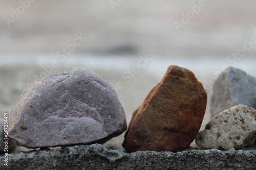 Canvas Print stones on beach