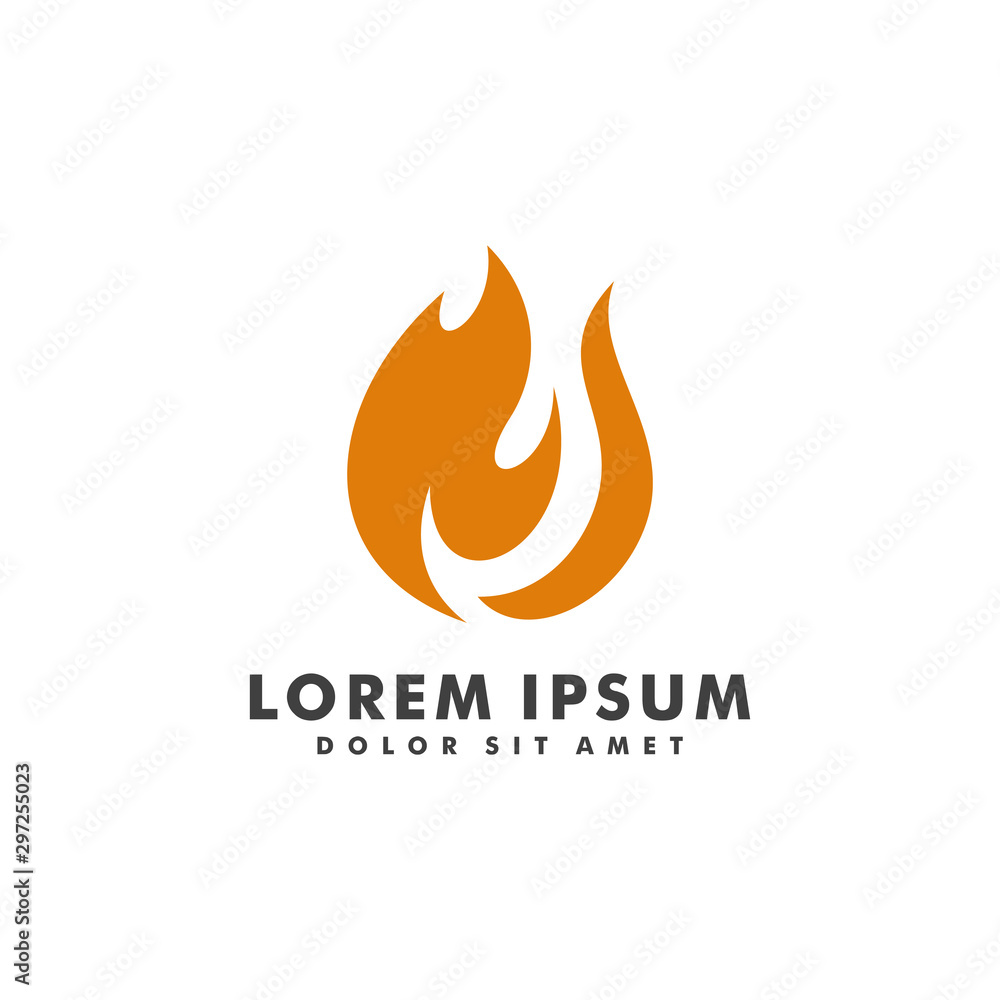 Fire Flame Logo design vector template. Creative Droplet Burn Elegant Bonfire Logotype Fire Flame Logo design vector template. Creative Droplet Burn Elegant Bonfire Logotype