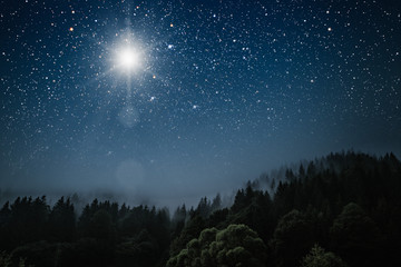 The star indicates the christmas of Jesus Christ.