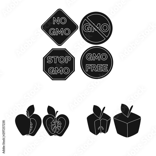 Vector design of quality and laboratory symbol. Collection of quality and genetically vector icon for stock.