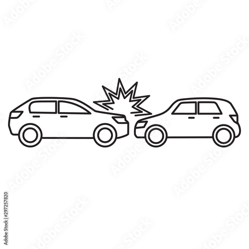 car accident icon- vector illustration