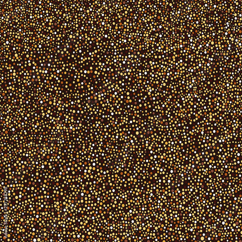 Australian aboriginal hand drawn seamless vector pattern with dots on dark background