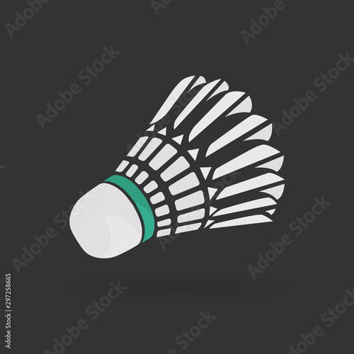Badminton shuttlecock or badminton ball. Vector clip art