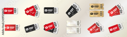 Cinema tickets set