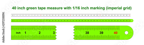 40-inch imperial marking grid and ruler with this grid. 2:1 scale