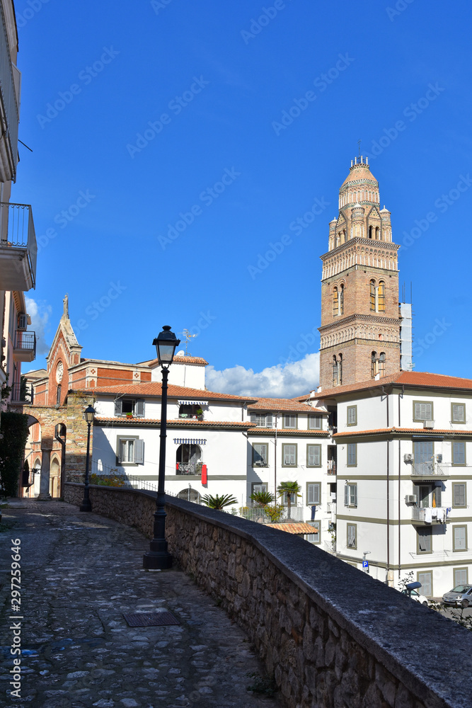 Naklejka premium Gaeta, Italy, 10/19/2019. A tourist trip in an ancient medieval town