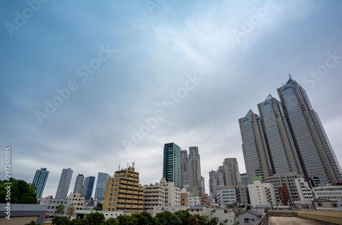 東京西新宿 高層ビルのある風景