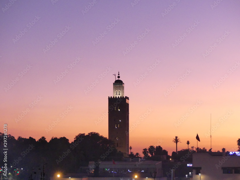 Crepuscule Marrakech 