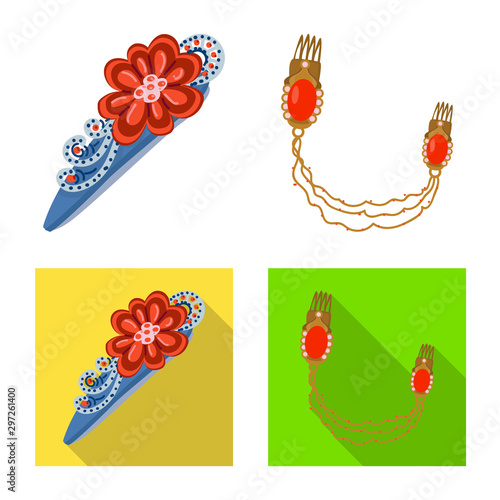 Isolated object of beauty and fashion symbol. Set of beauty and female vector icon for stock.