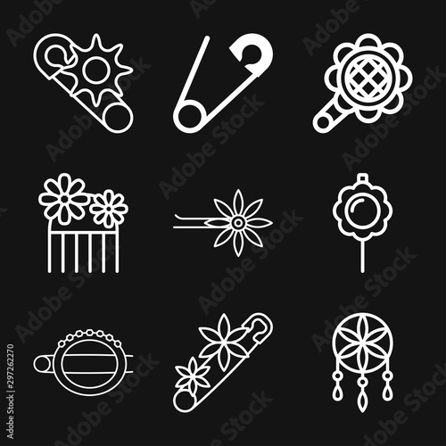 Brooch icon. Flat design isolated vector illustrations