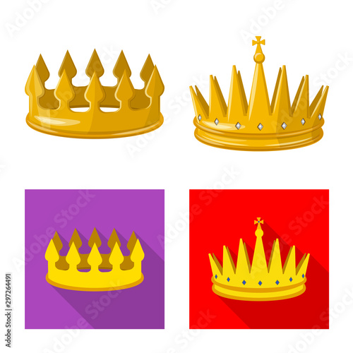 Vector design of medieval and nobility symbol. Collection of medieval and monarchy stock symbol for web.