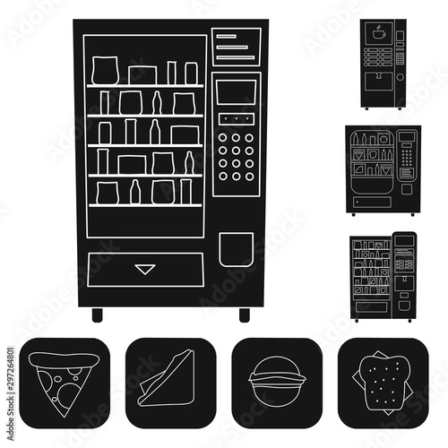 Vector illustration of retail and assortment icon. Set of retail and service vector icon for stock.