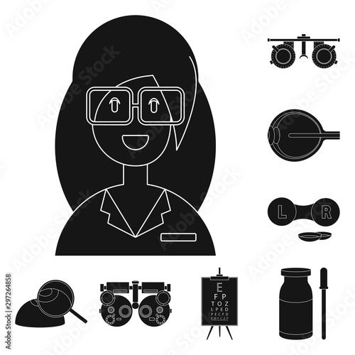Isolated object of health and care logo. Collection of health and clinic stock vector illustration.