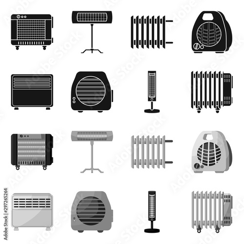 Vector illustration of household and appliances icon. household and appliance stock symbol for web.