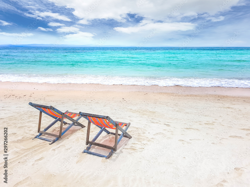 sun chair on beach sun chair on beach