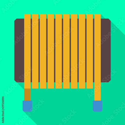 Vector design of coil and spiral symbol. Graphic of coil and pressure stock symbol for web.
