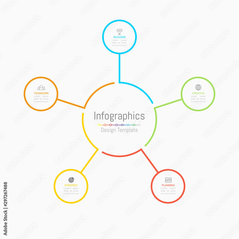 Infographic design elements for your business data with 5 options, parts, steps, timelines or processes. Vector Illustration. Infographic design elements for your business data with 5 options, parts, steps, timelines or processes. Vector Illustration.