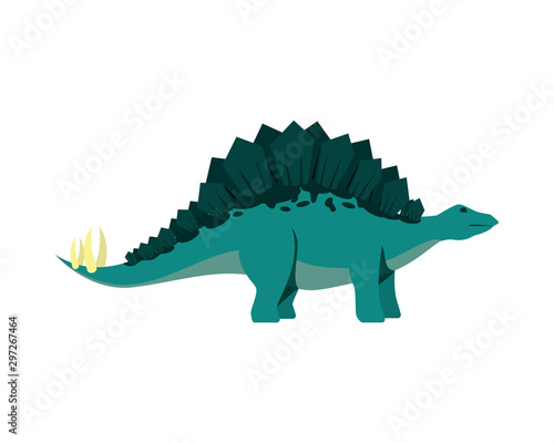 Detailed Stegosaurus the Jurassic Animal Illustration © mayantara