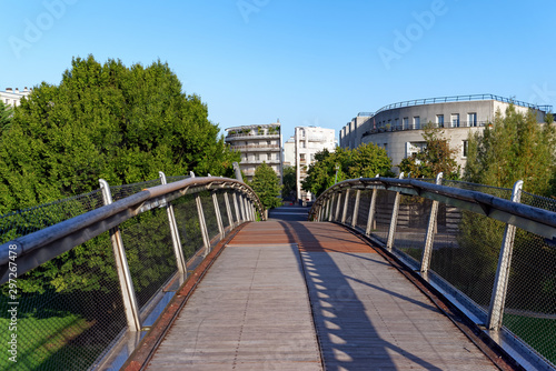 Bridge over Reuilly garden in Paris 12th arrondissemnt