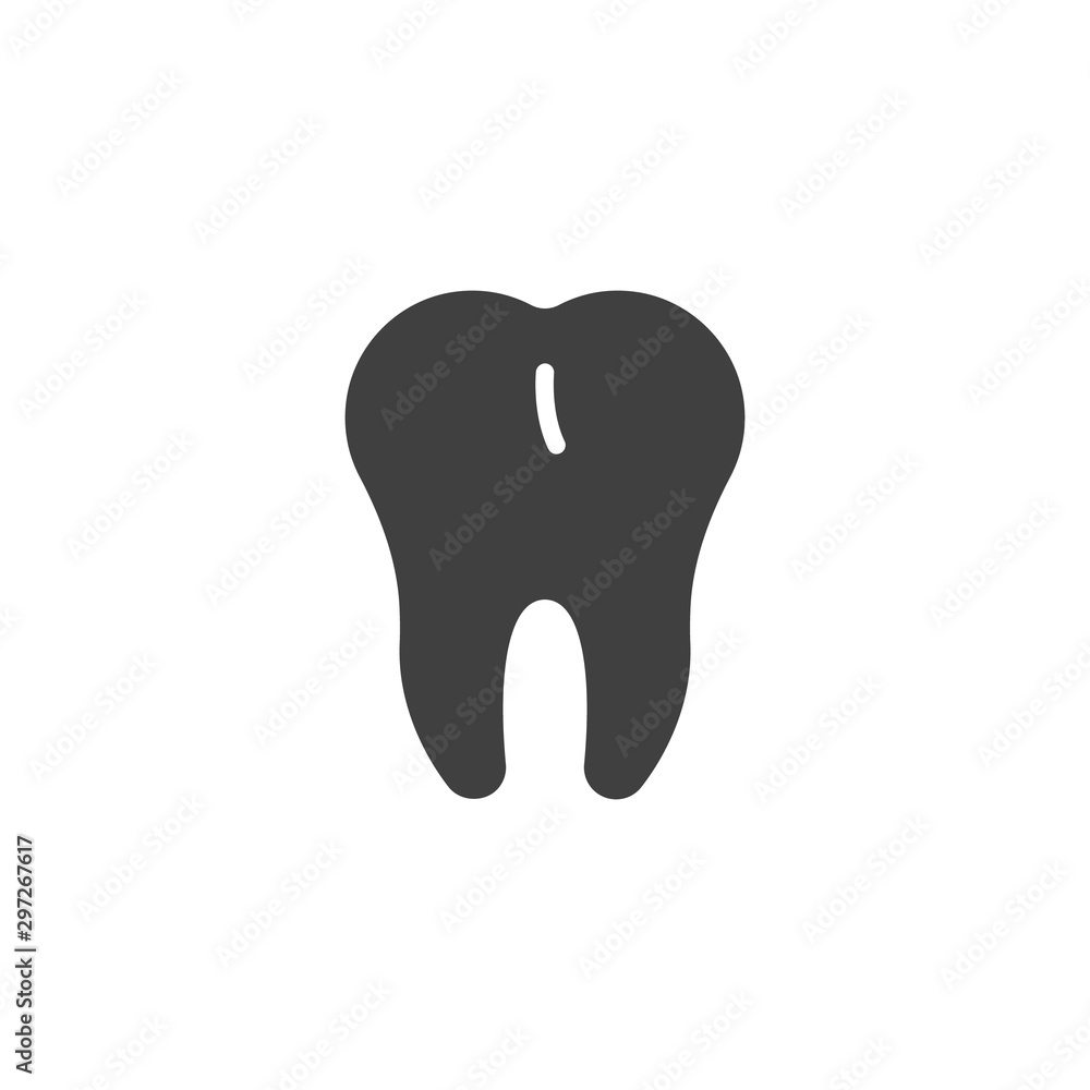 Human tooth vector icon. filled flat sign for mobile concept and web design. Dental tooth glyph icon. Symbol, logo illustration. Vector graphics Human tooth vector icon. filled flat sign for mobile concept and web design. Dental tooth glyph icon. Symbol, logo illustration. Vector graphics