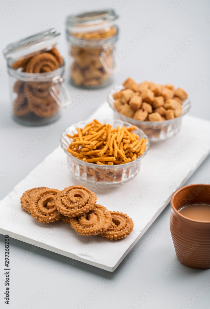 Diwali Snacks or Diwali sweets, like chakli, sev, bhujiya, shakar pare or favourite indian diwali recipe Diwali Snacks or Diwali sweets, like chakli, sev, bhujiya, shakar pare or favourite indian diwali recipe