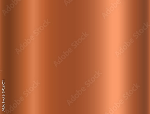 Copper foil texture background. Vector golden shine metallic gradient template antique color for border, frame, ribbon design.