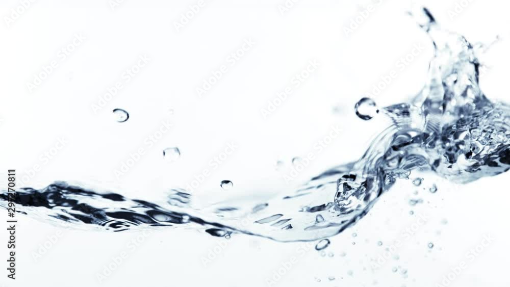 Super slow motion of splashing water isolated on white background. Filmed on high speed cinema camera, 1000 fps. Super slow motion of splashing water isolated on white background. Filmed on high speed cinema camera, 1000 fps.