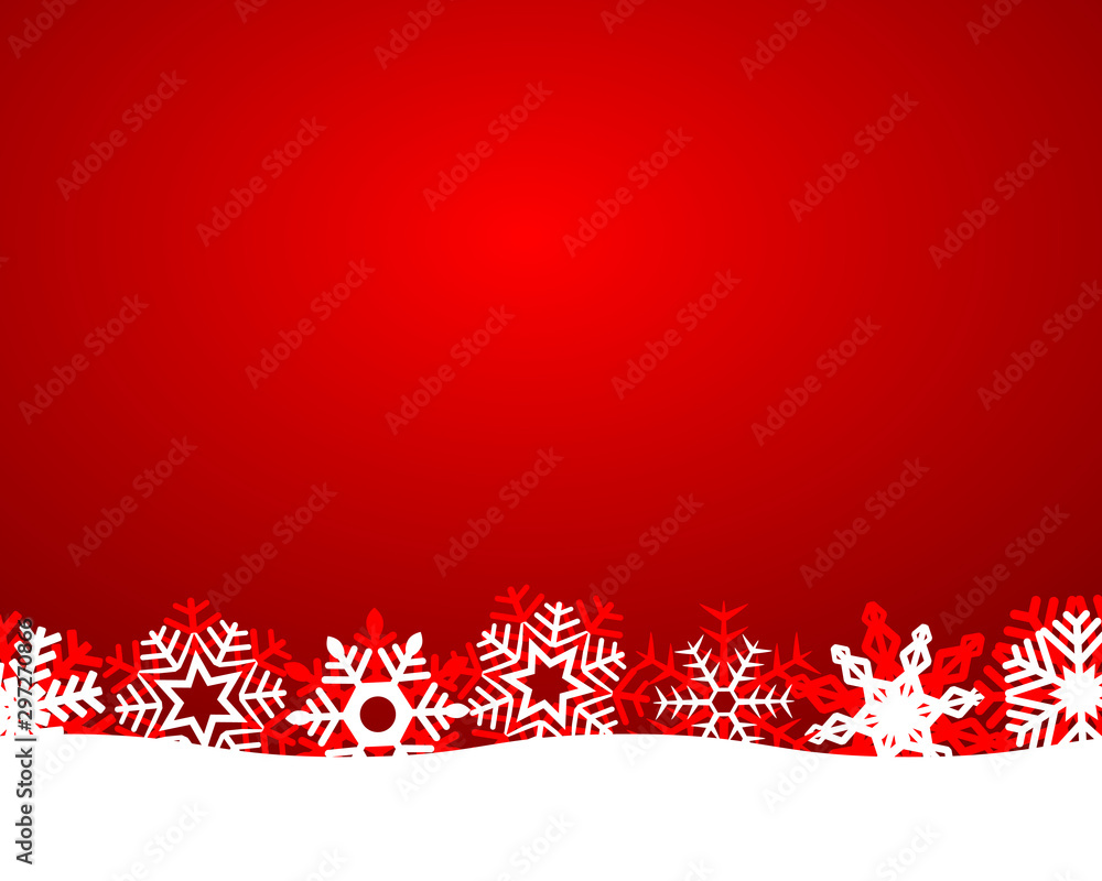 Christmas red background with snowflakes and light Christmas red background with snowflakes and light