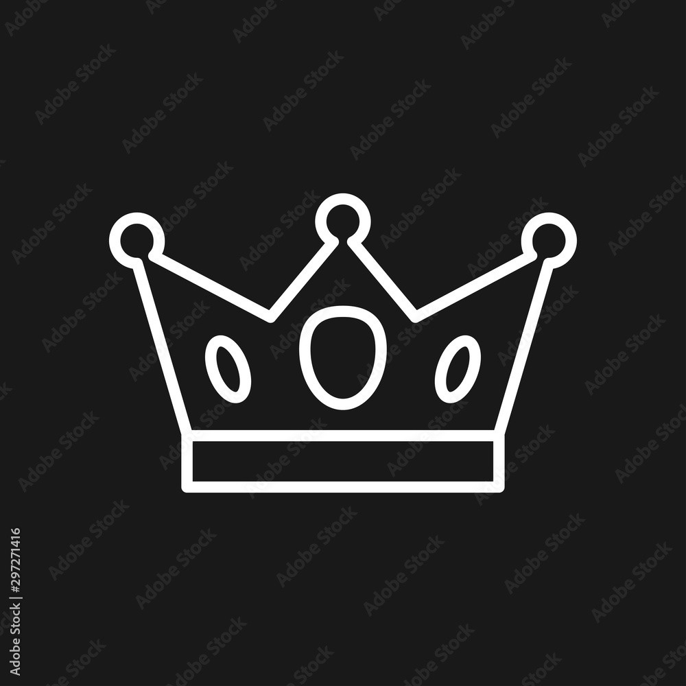 Crown Icon in trendy flat style isolated on background. Crown Icon in trendy flat style isolated on background.