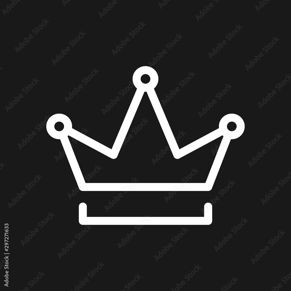 Crown Icon in trendy flat style isolated on background. Crown Icon in trendy flat style isolated on background.