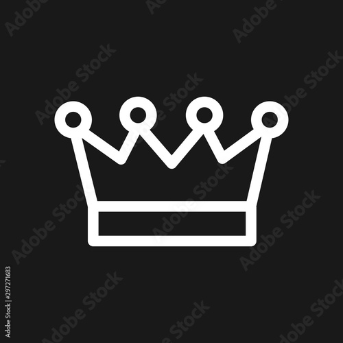 Crown Icon in trendy flat style isolated on background.