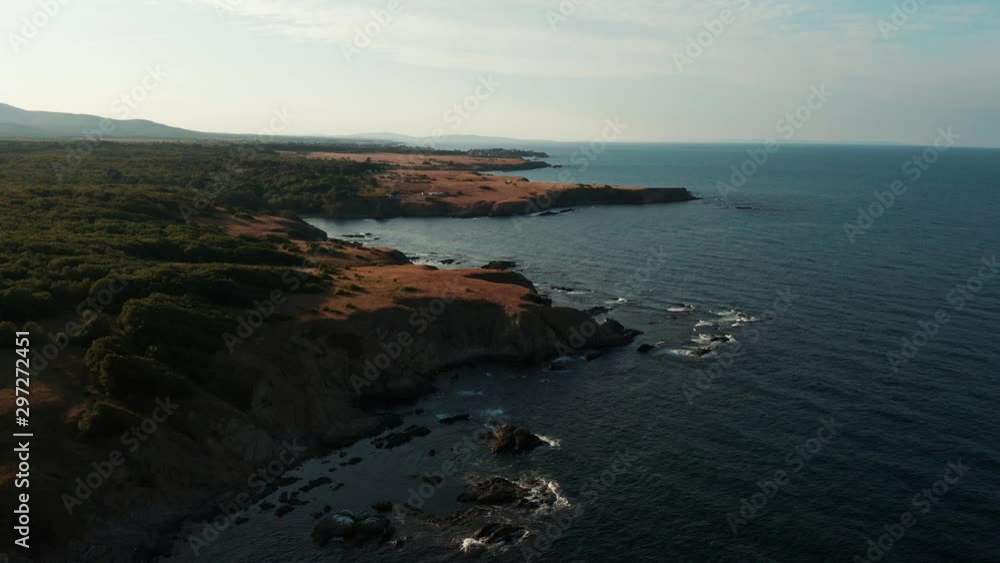 Aerial view of the coastline near Dolphin beach, Bulgaria Aerial view of the coastline near Dolphin beach, Bulgaria