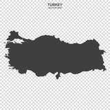 political map of Turkey isolated on transparent background