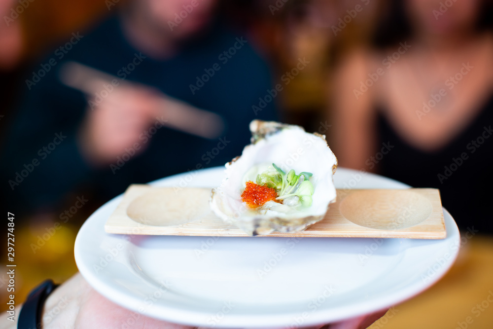 oyster japanese wasabi tobiko oyster japanese wasabi tobiko
