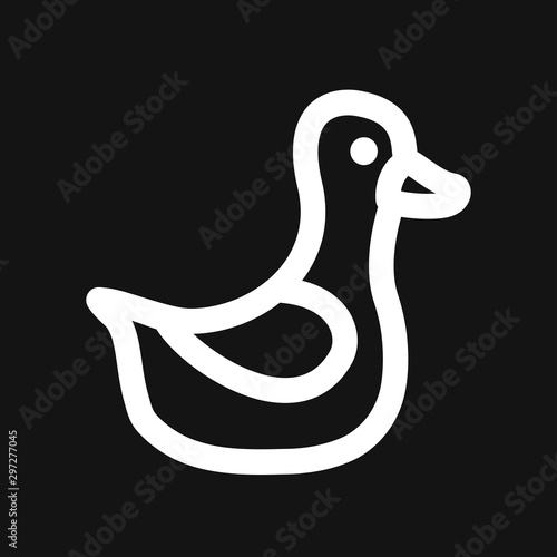 Duck icon. Farm duck vector icon for web design