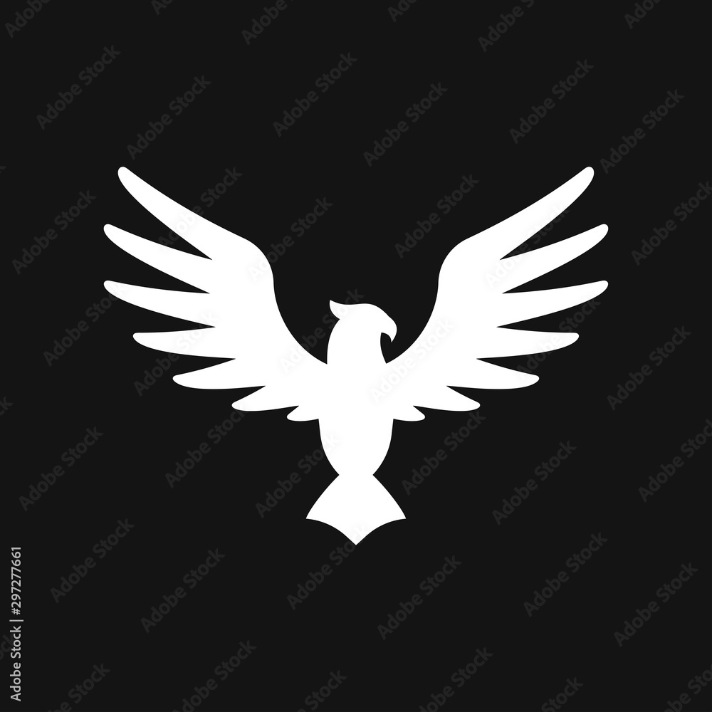 Obraz premium Eagle icon. Logo design vector template, flat icon.