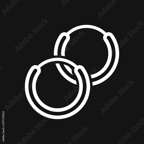 Earrings icon. Vector illustration of pearl earrings vector icon