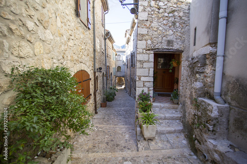 The village of Sainte Agnes in the French Alps photo