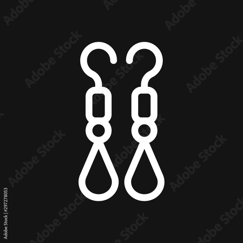 Earrings icon. Vector illustration of pearl earrings vector icon