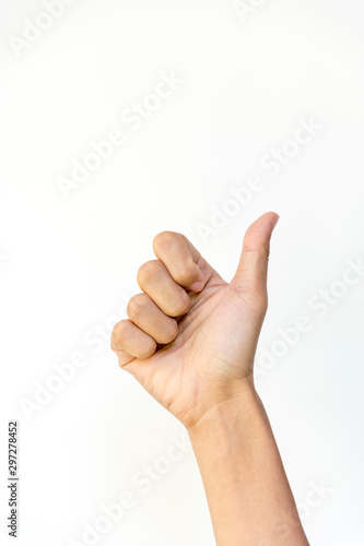 number one 1 thumb finger hand palm counting, good job, nice, symbol sign © MonicaPriscilla