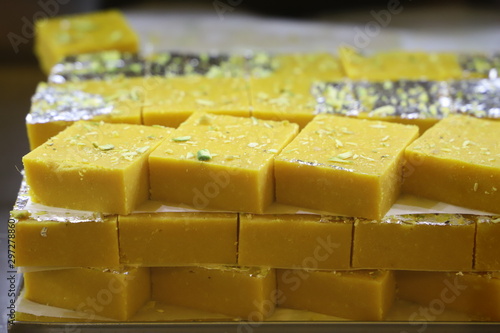 Besan Barfi Indian Sweet Dish