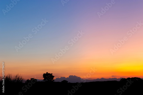 Beautiful sunset twilight sky for background wallpaper concept