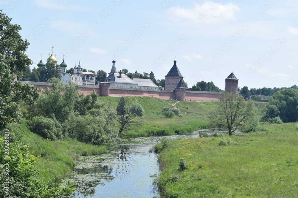 View of the Kremlin on a Sunny day. Suzdal, Russia.