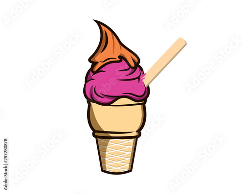 Delicious and Refreshing Ice Cream Vector