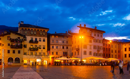 Piazza Duomo in evening, Trento, Italy