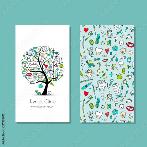 Business cards design, dental clinic