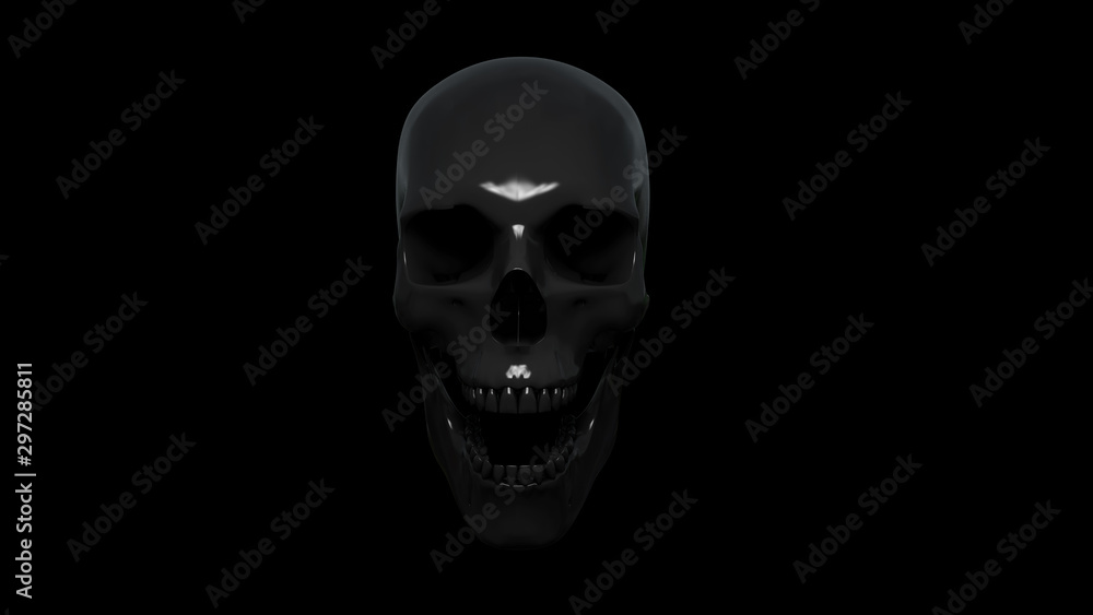Skeleton skull laughing