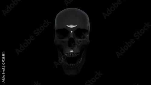 Skeleton skull laughing